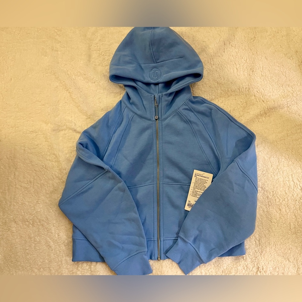 NWT Lululemon Scuba Oversized Full Zip Hoodie Size M/L Color Aero Blue AEBL